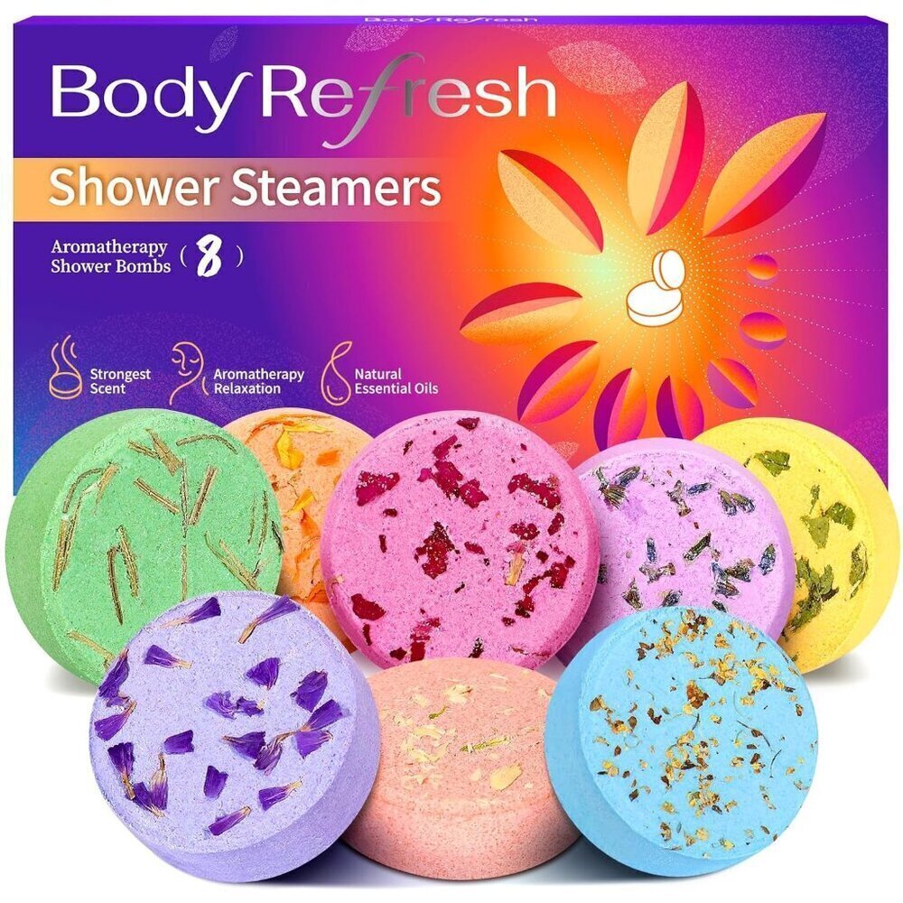 Shower Steamers Aromatherapy - 8 Pack Shower Bombs with Natural Essential